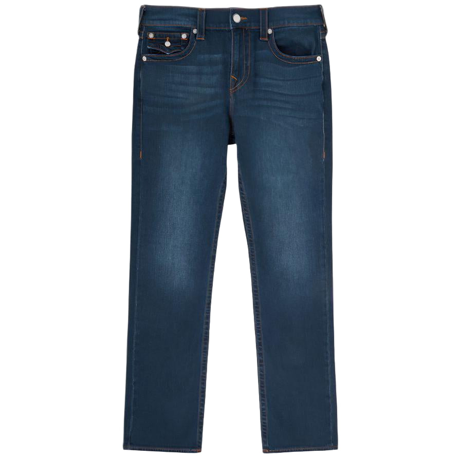 True Religion Ricky SN Flap Relaxed Straight Jean: DAMON DARK WASH (Dark Worn)
