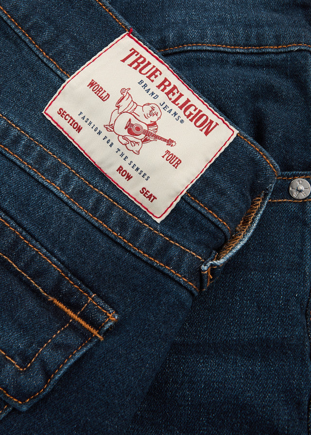 True Religion Ricky SN Flap Relaxed Straight Jean: DAMON DARK WASH