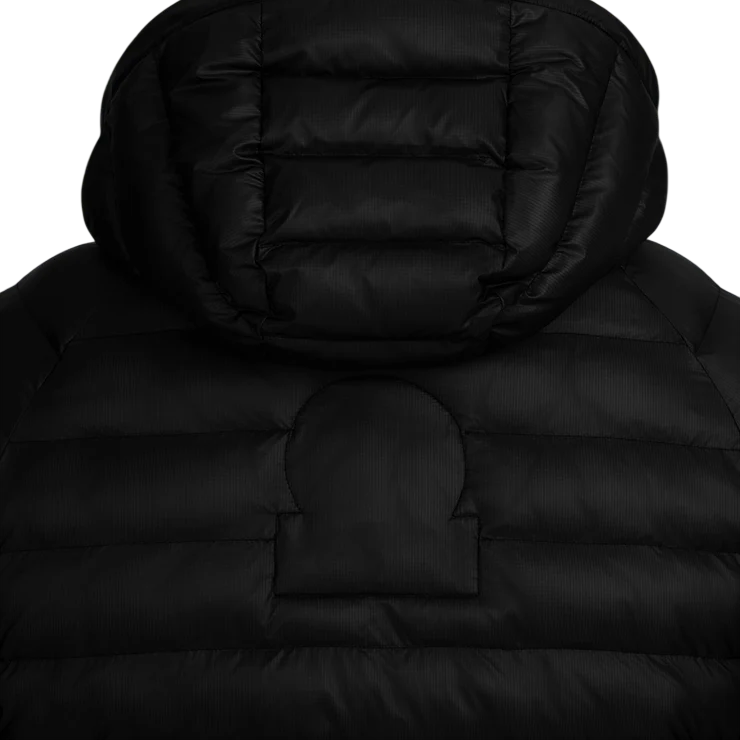 Sandbanks Hooded Micro Ripstop Puffer Jacket: BLACK