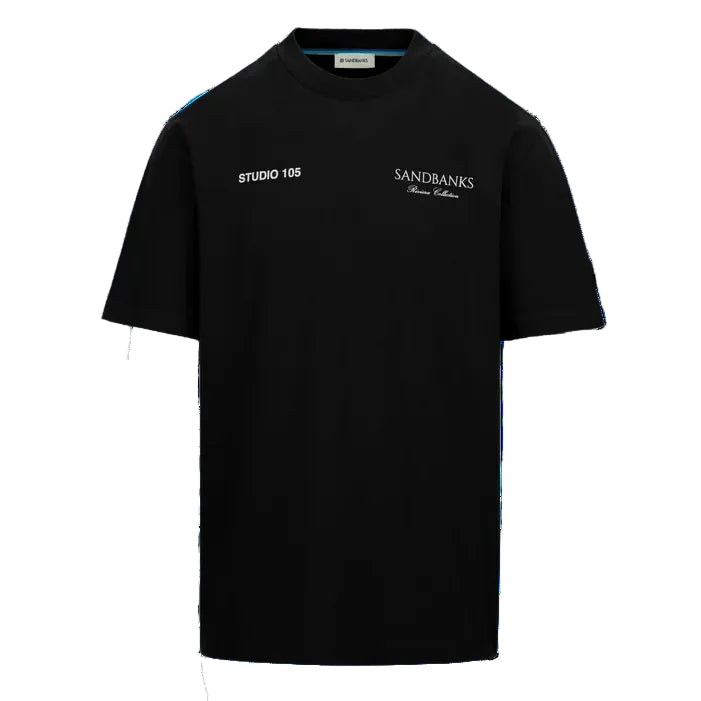 Sandbanks Riviera Collection T-Shirt: BLACK