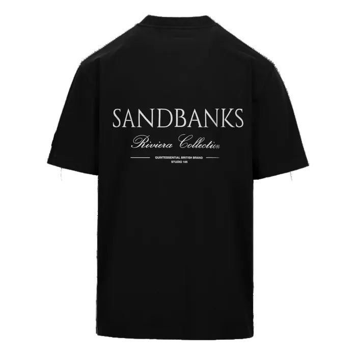 Sandbanks Riviera Collection T-Shirt: BLACK