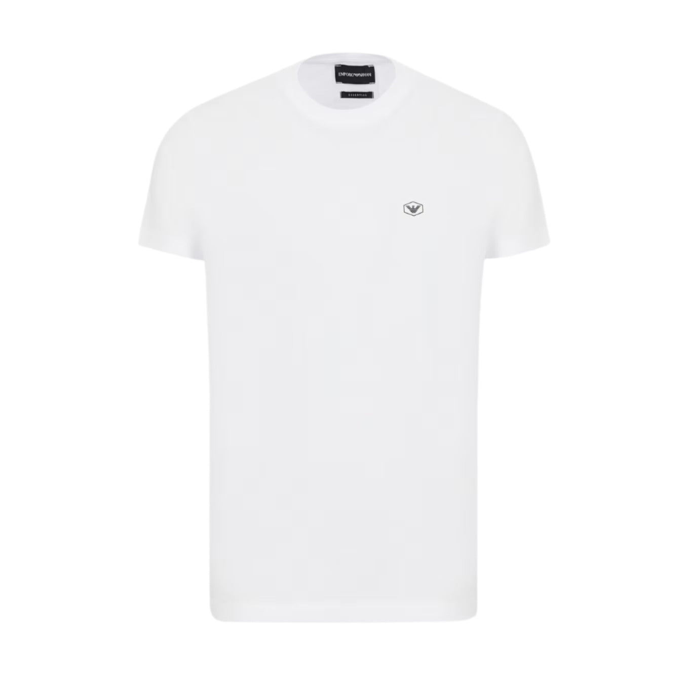 Emporio Armani Essentials Rubber Logo T-Shirt: WHITE