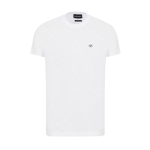 Emporio Armani Essentials Rubber Logo T-Shirt: WHITE