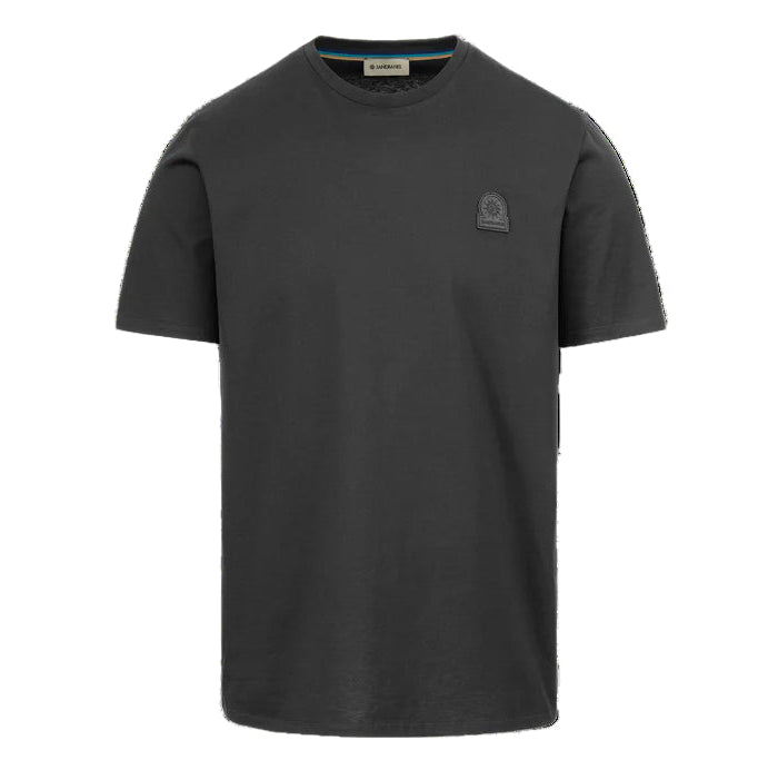 Sandbanks Rubber Badge T-Shirt: ANTHRACITE