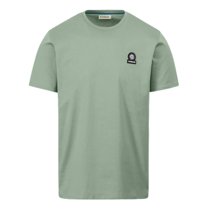 Sandbanks Badge Logo T-Shirt: SAGE