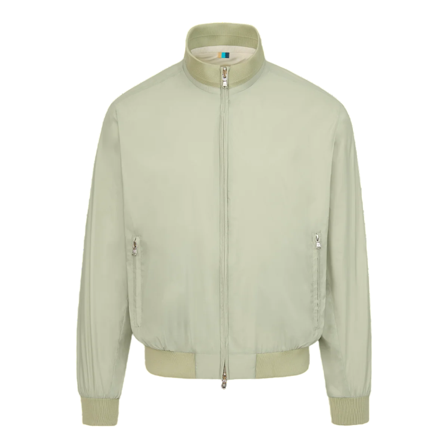 Sandbanks Reversible Bomber Jacket: SAGE/STONE