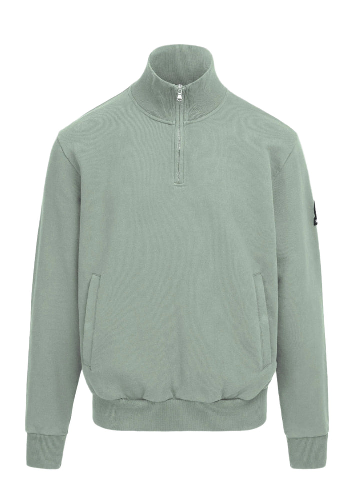Sandbanks Quarter Zip Sweatshirt: SAGE