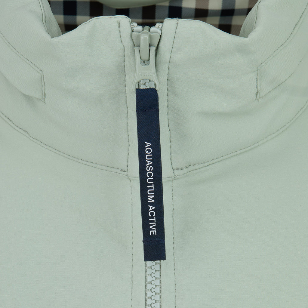 Aquascutum Active Soft Shell Mock Neck Jacket: SAGE
