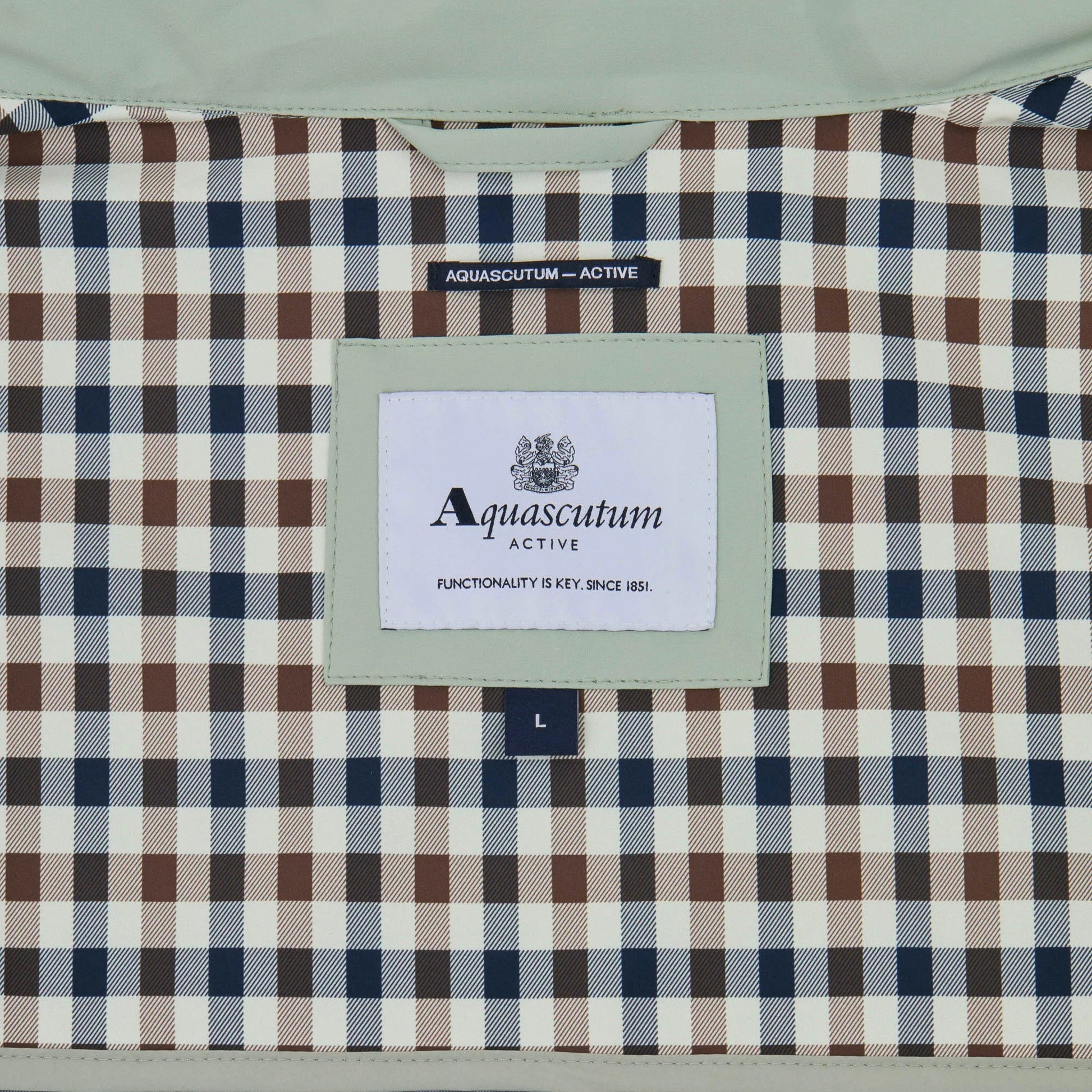 Aquascutum Active Soft Shell Mock Neck Jacket: SAGE