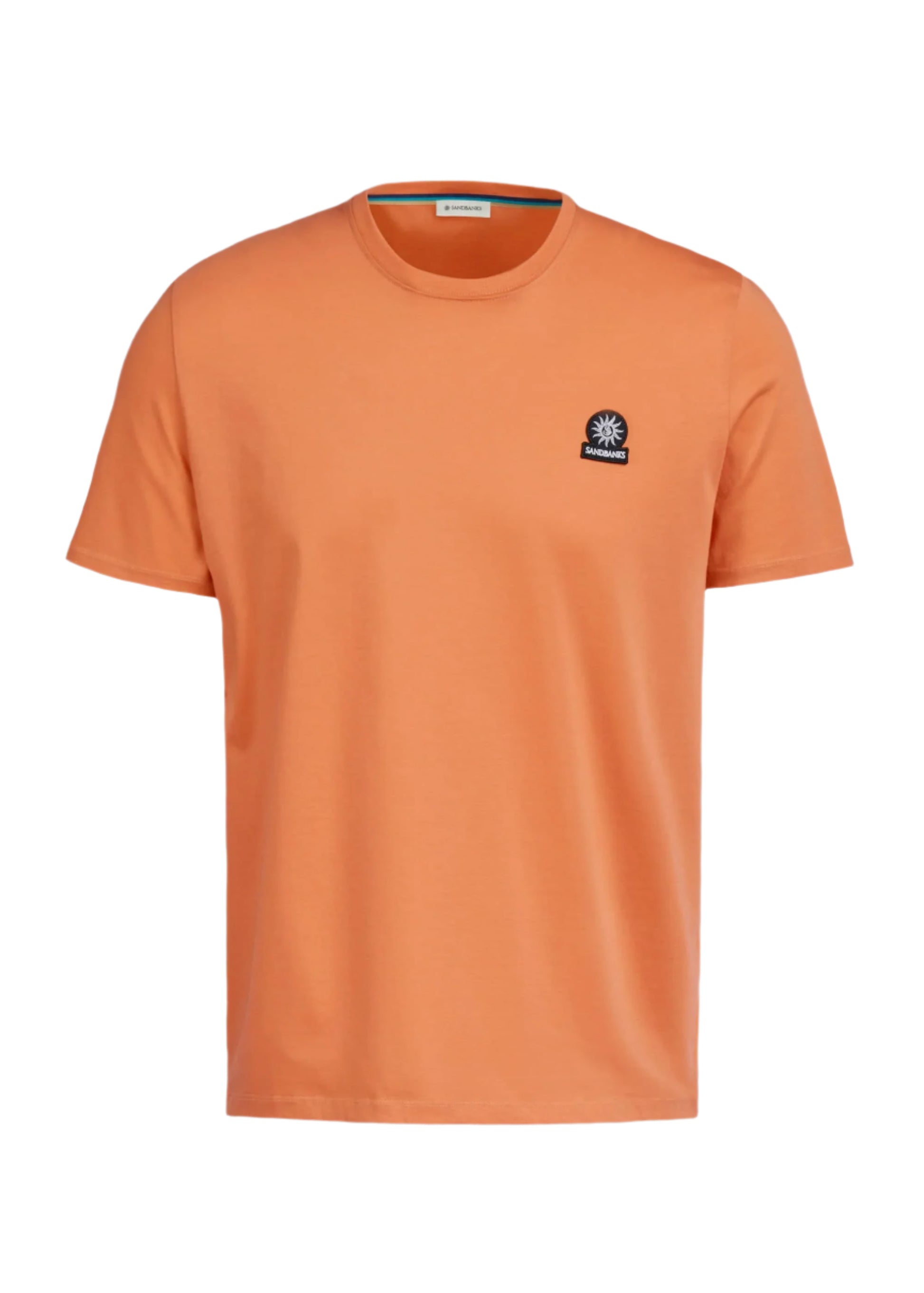 Sandbanks Badge Logo T-Shirt: CORAL