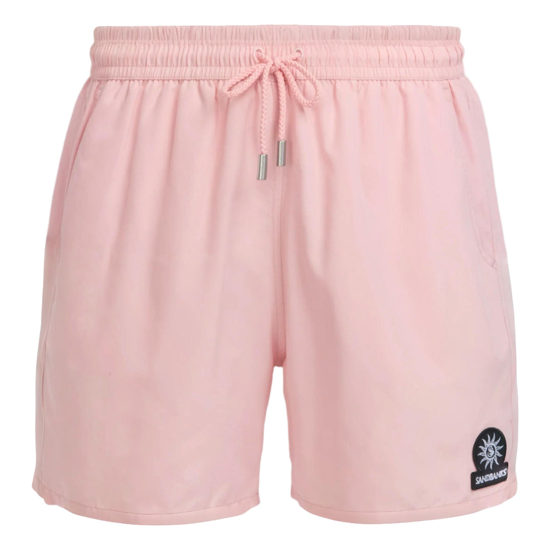 Sandbanks Badge Logo Swim Short: CRYSTAL ROSE