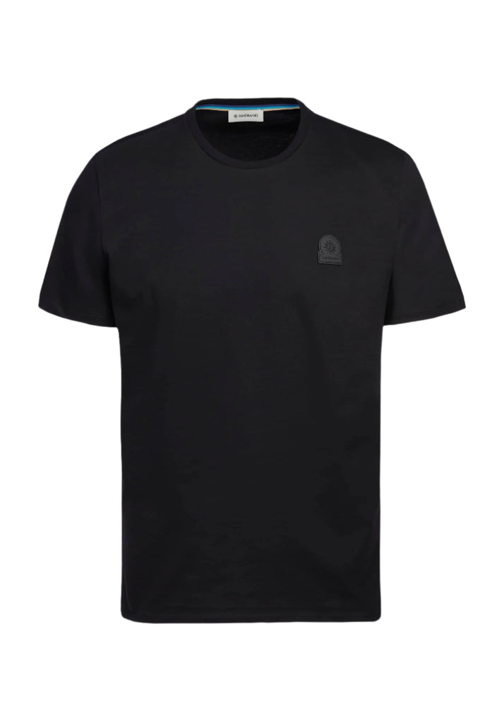 Sandbanks Rubber Badge T-Shirt: BLACK