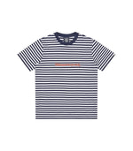 Billionaire Boys Club Serif Logo Striped T-Shirt Navy/White HemingCo