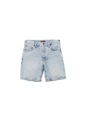 Nudie Jeans Seth Denim Shorts: SEA SALT (Light Stone Wash)