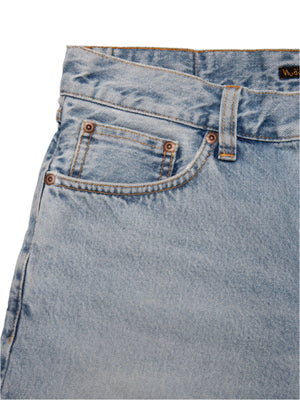 Nudie Jeans Seth Denim Shorts: SEA SALT (Light Stone Wash)