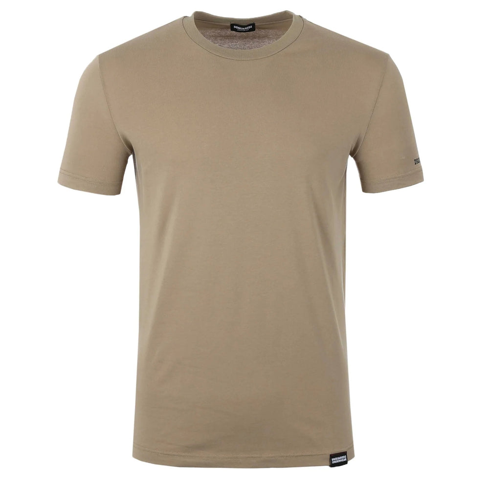 DSquared2 Small Sleeve Logo T-Shirt Beige HemingCo