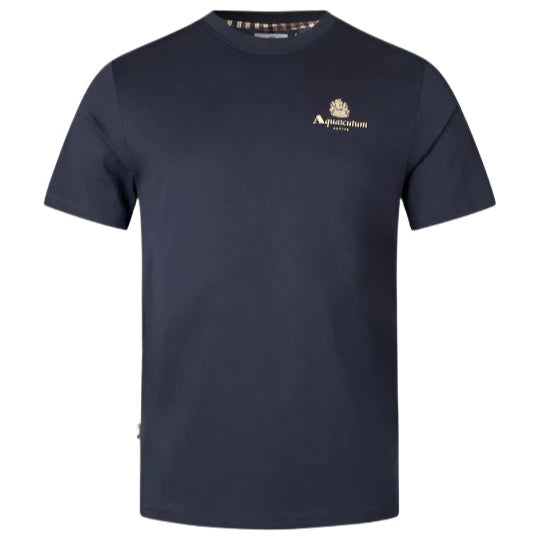 Aquascutum Active Small Logo T-Shirt: NAVY