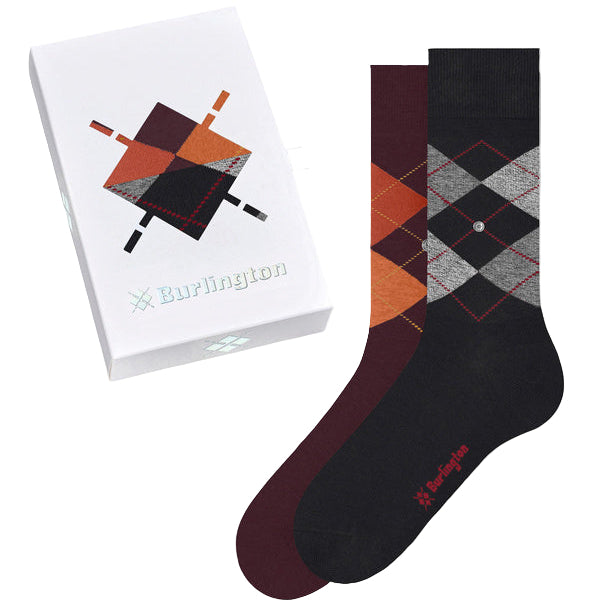 Burlington 2 Pack Gift Box: BLACK/BURGUNDY