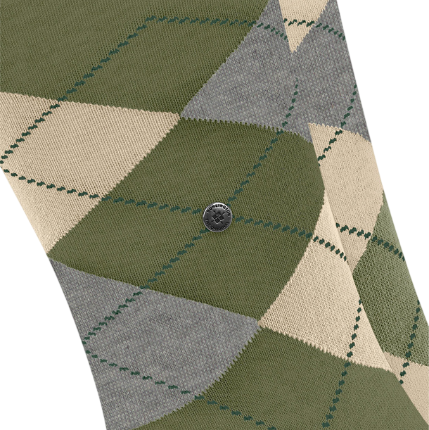 Burlington Everyday 2 Pack Argyle Sock: SAGE/STONE