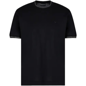 
                
                    Load image into Gallery viewer, Emporio Armani Stitched Logo T-Shirt Black HemingCo
                
            