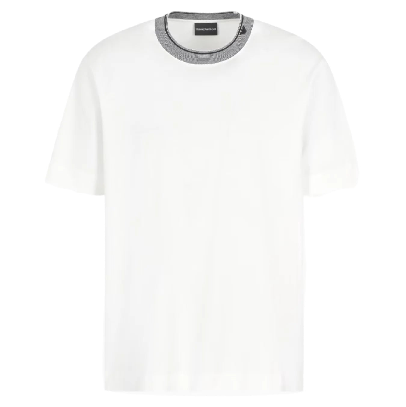 Emporio Armani Stitched Logo T-Shirt: WHITE