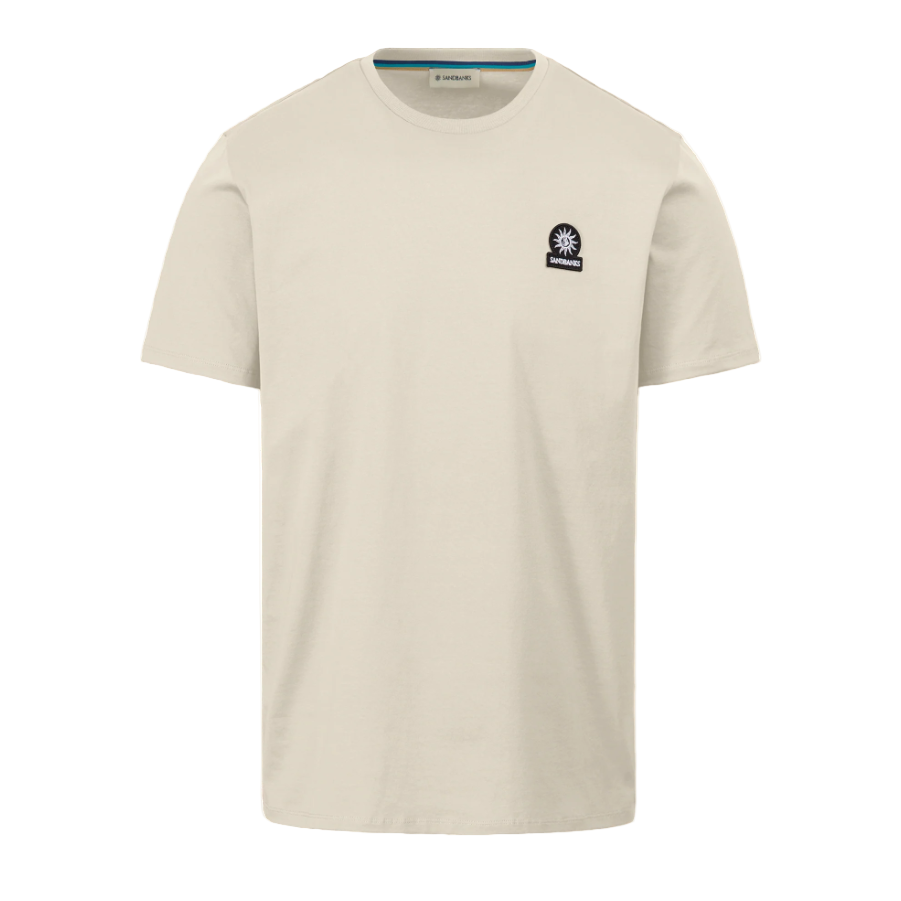 Sandbanks Badge Logo T-Shirt: STONE