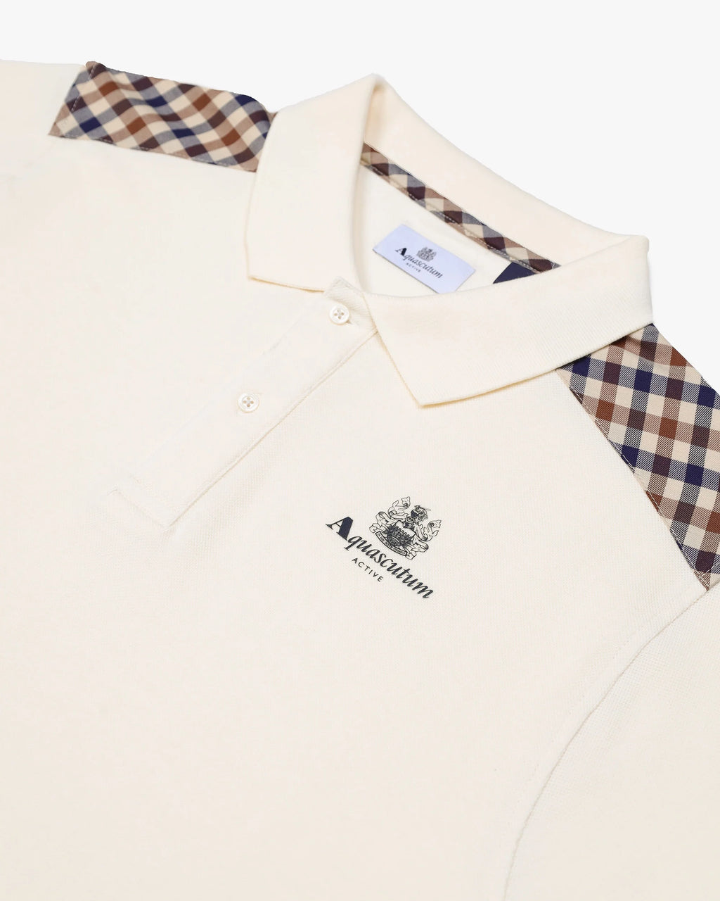 Aquascutum Active Stripes Polo Shirt: OFF WHITE