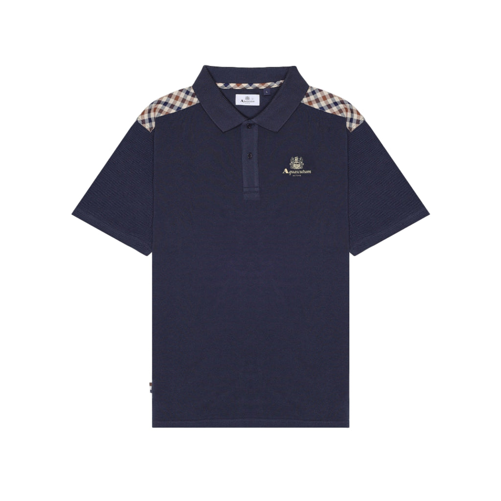 Aquascutum Active Stripes Polo Shirt: NAVY