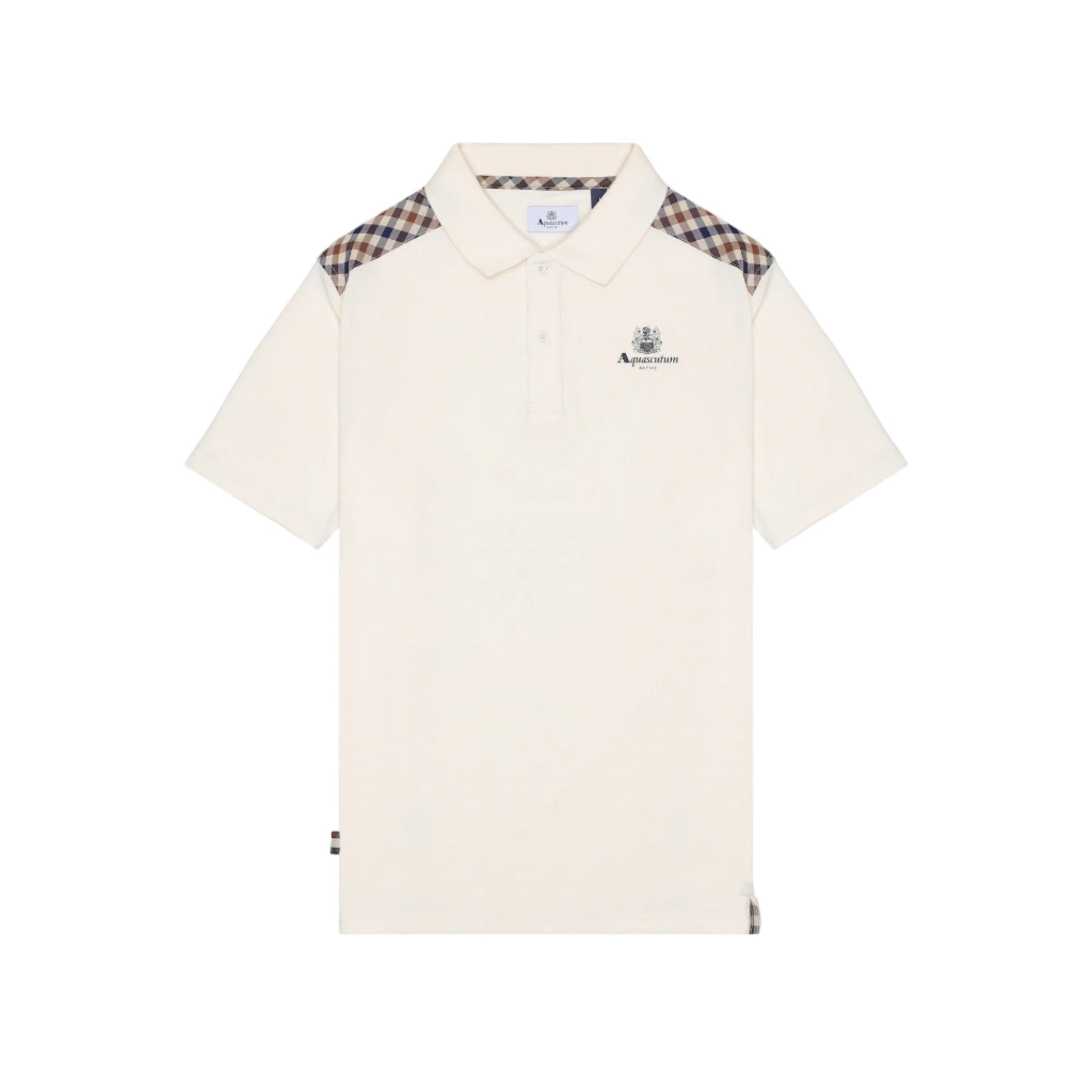 Aquascutum Active Stripes Polo Shirt: OFF WHITE