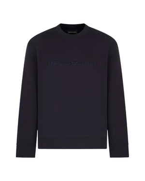 Emporio Armani Crewneck Logo Sweatshirt: NAVY