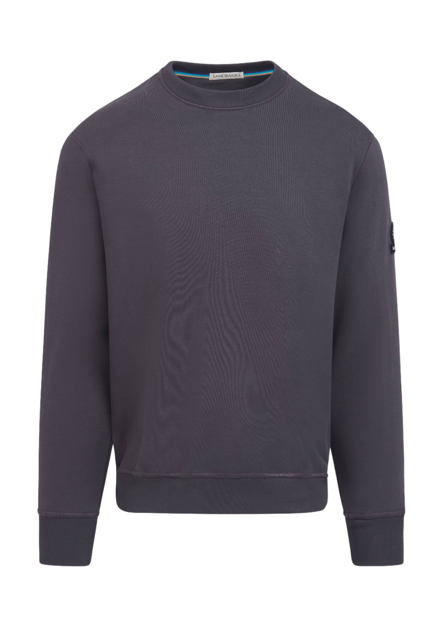Sandbanks Badge Logo Sweatshirt: ANTHRACITE