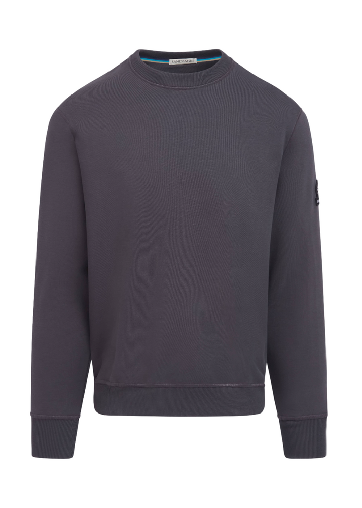 Sandbanks Badge Logo Sweatshirt: ANTHRACITE