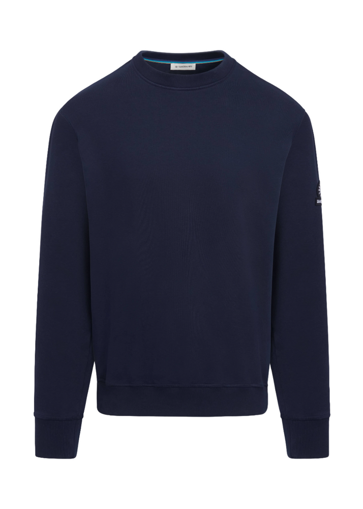 Sandbanks Badge Logo Sweatshirt: NAVY