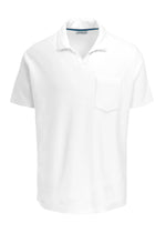 Sandbanks Towelling Polo Shirt: WHITE