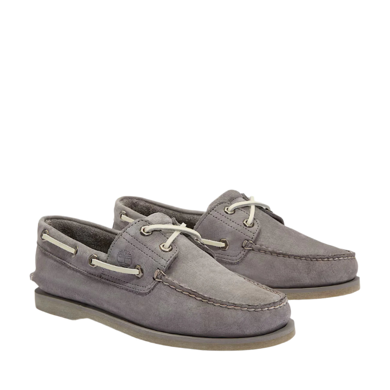Timberland Classic 2 Eye Boat Shoe: MEDIUM GREY NUBUCK