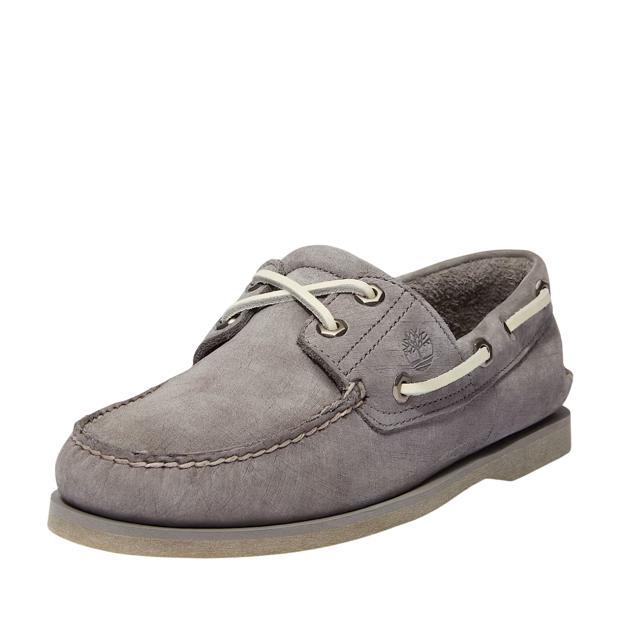 Timberland Classic 2 Eye Boat Shoe: MEDIUM GREY NUBUCK