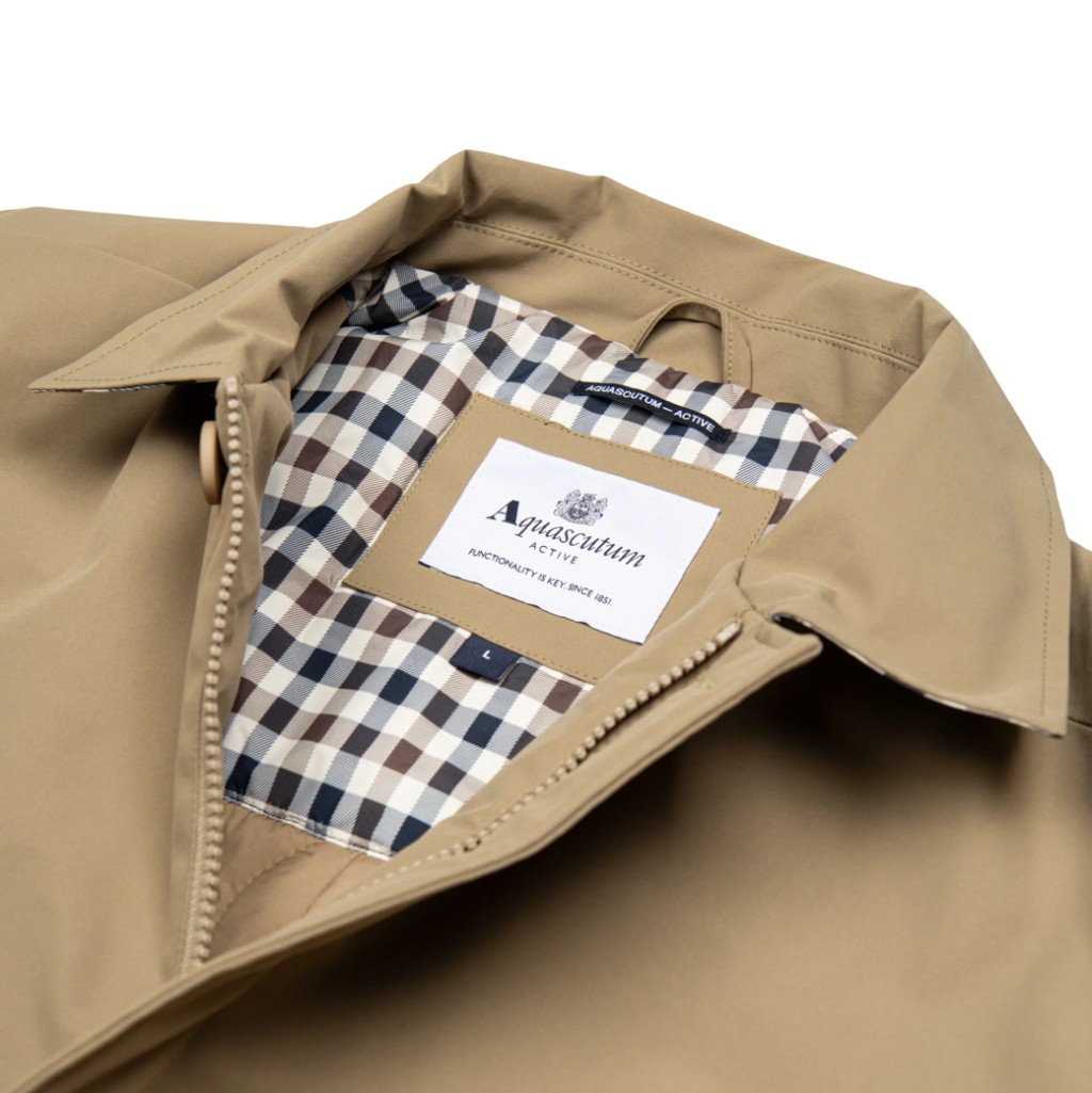 Aquascutum Active Mid Trench Jacket: KHAKI