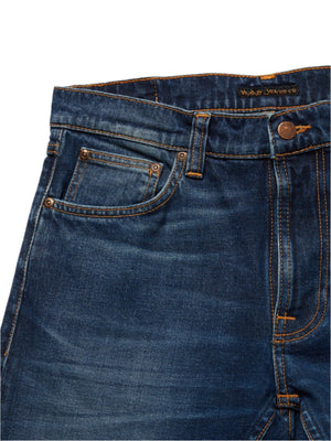 Nudie Jeans Lean Dean Jeans: TROUBLED SEA (Blue Used)