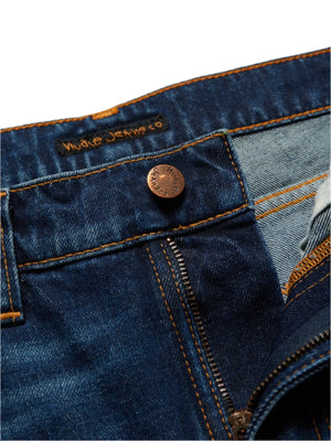 Nudie Jeans Lean Dean Jeans: TROUBLED SEA (Blue Used)