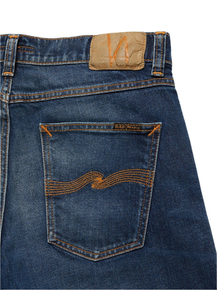
                
                    Load image into Gallery viewer, Nudie Jeans Lean Dean Jeans: TROUBLED SEA (Blue Used)
                
            
