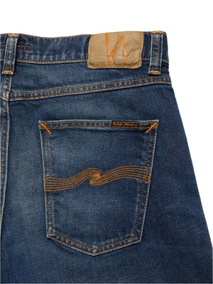 Nudie Jeans Lean Dean Jeans: TROUBLED SEA (Blue Used)
