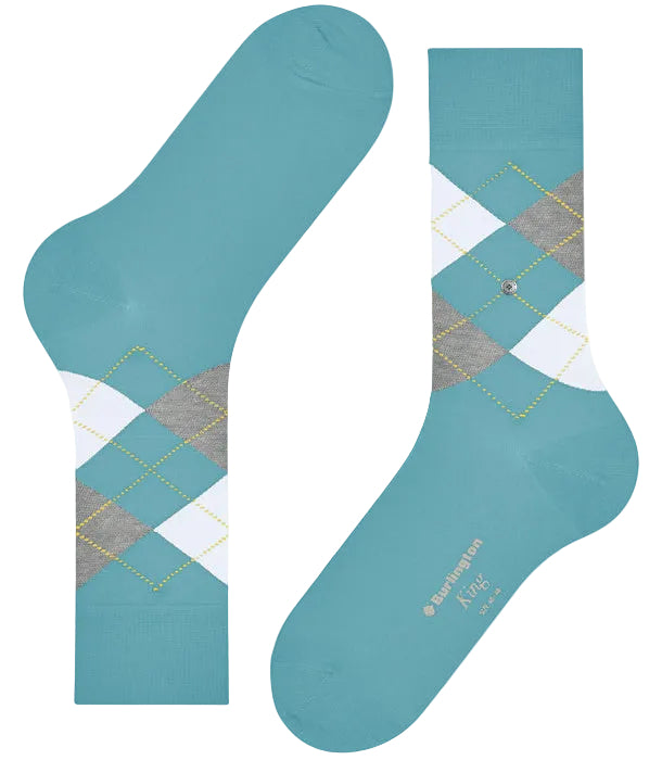 Burlington King Sock: TURQUOISE