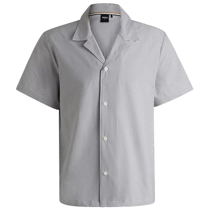 Hugo Boss Orange Velvetfish Shirt: OPEN BLUE