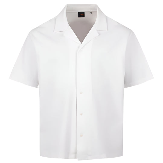 Hugo Boss Orange Pe_Waffle Shirt: NATURAL