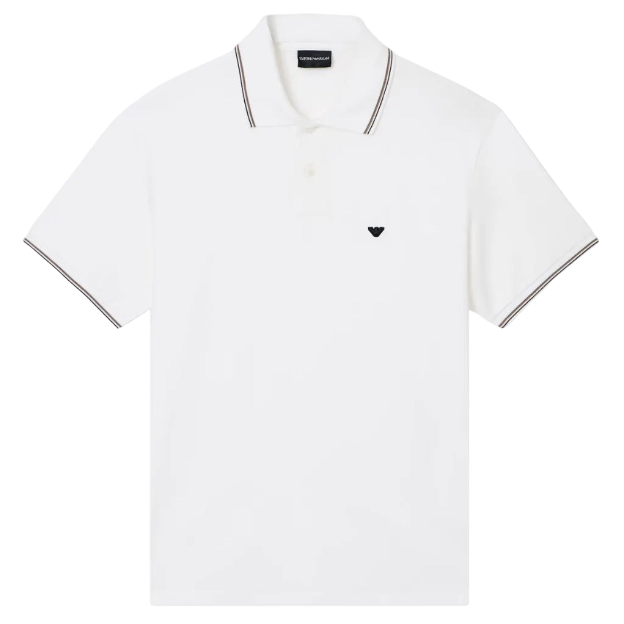 Emporio Armani Tipped Polo Shirt: OFF WHITE