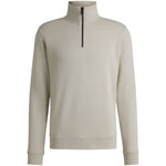 Hugo Boss Orange Zetrust Zip Up Sweatshirt: LIGHT BEIGE