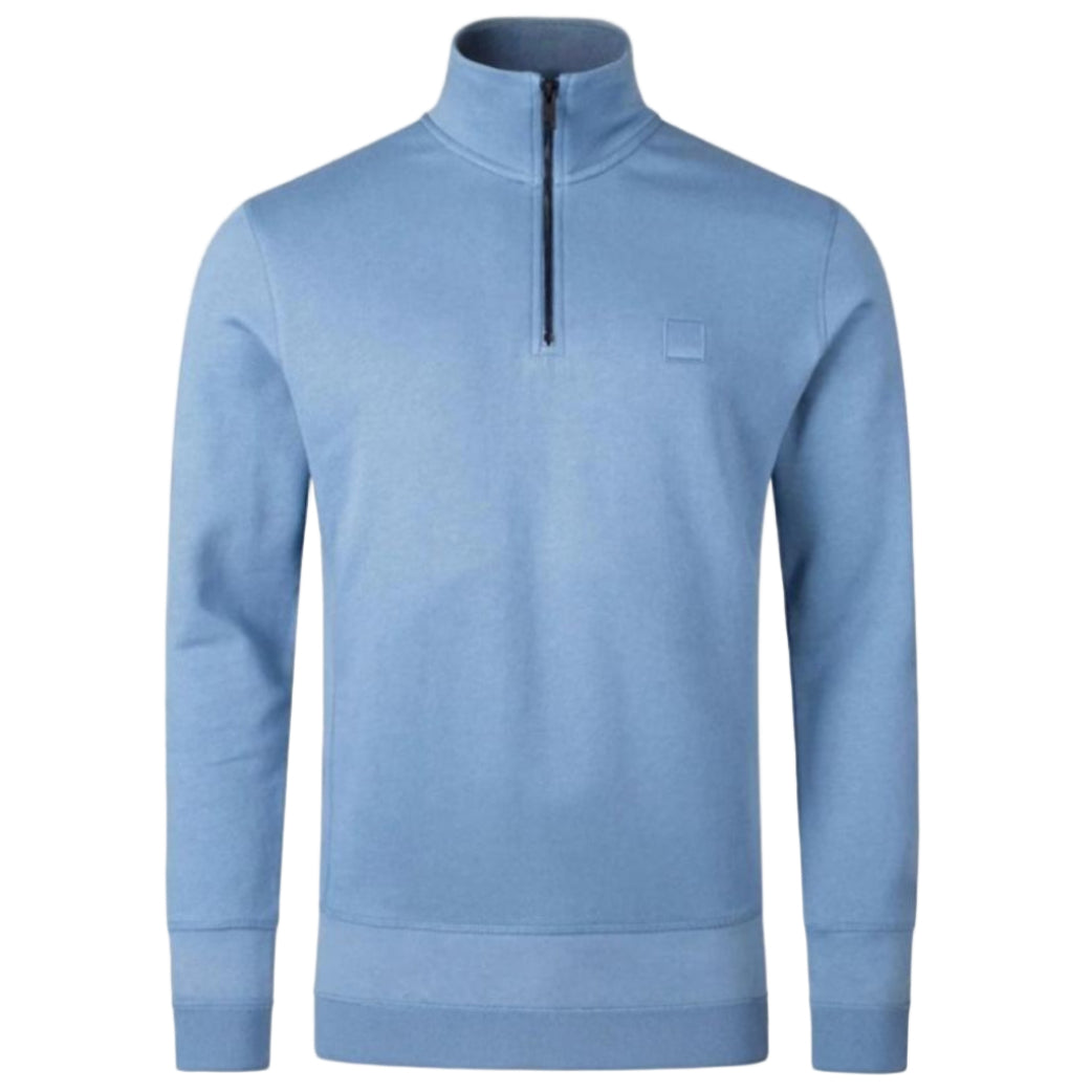 Hugo Boss Orange Zetrust Zip Up Sweatshirt: PASTEL BLUE