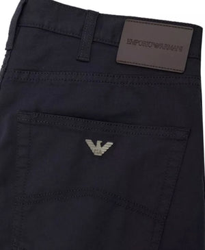 Emporio Armani J45 Gabardine Comfort TrousersNavy HemingCo