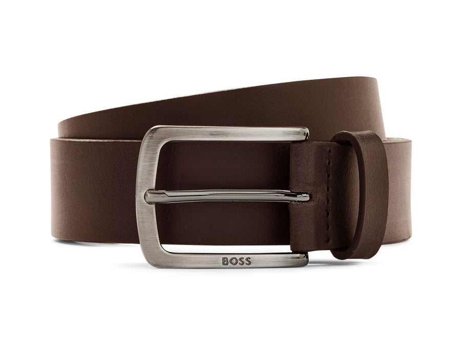 Hugo Boss Jor-Metal-Tip Belt Dark Brown HemingCo