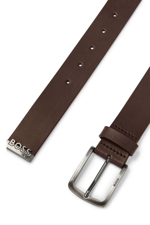 Hugo Boss Jor-Metal-Tip Belt Dark Brown HemingCo